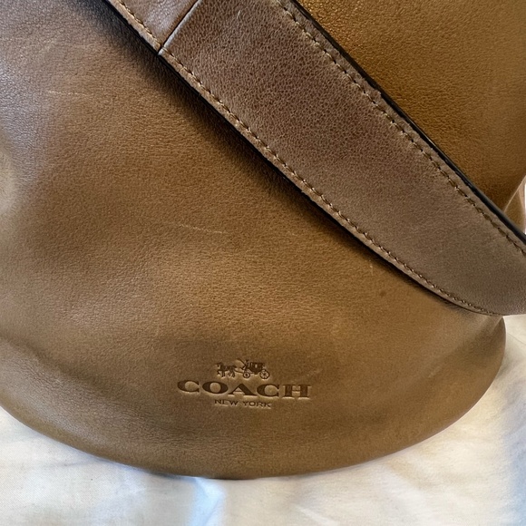 Coach Bleecker Leather Bag 32282 – Large Slouchy Bucket / Duffle – Olive Green - Picture 2 of 13